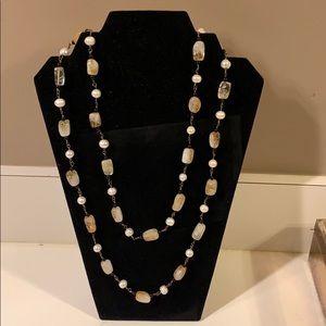 Citrine and Pearl Necklace